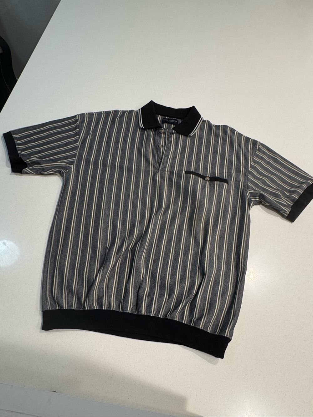 Vintage Safe Harbor Men’s Striped Polo Shirt